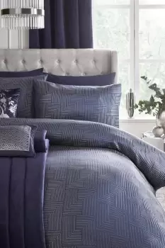 Image of 'Palladio' Geometric Jacquard Duvet Cover Set