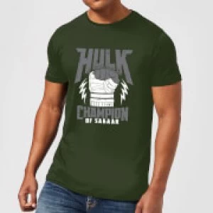 Image of Marvel Thor Ragnarok Hulk Champion Mens T-Shirt - Forest Green - L
