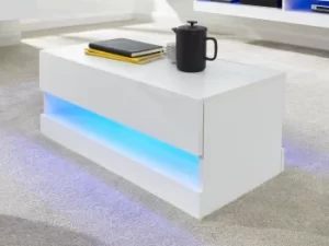 Image of GFW Galicia White Coffee Table Flat Packed