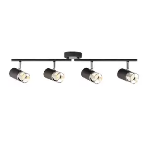 Image of Phelps 4 Light Linear Bar SpotFitting GU10, Graphite, Polished Chrome