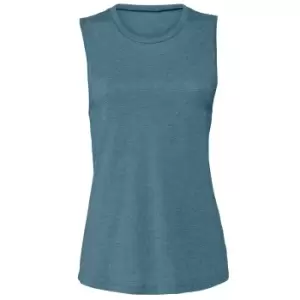 image of Bella + Canvas Womens/Ladies Muscle Jersey Tank Top (S) (Deep Teal Heather)