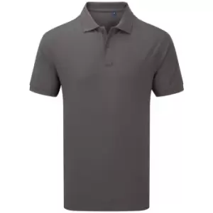 Image of Premier Unisex Adult HeiQ Viroblock Short-Sleeved Polo Shirt (M) (Dark Grey) - Dark Grey