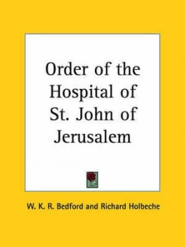 Image of Order of the Hospital of St. John of Jerusalem by W K R Bedford Paperback