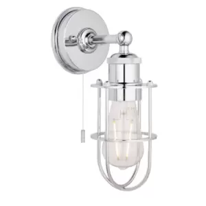 image of Treviso Bathroom Metal Wall Lamp, Chrome Plate, IP44