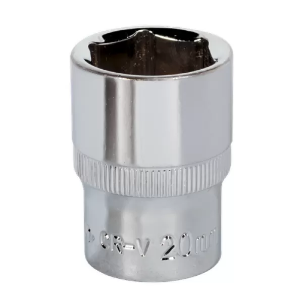 Image of Genuine SEALEY SP1220 WallDrive® Socket 20mm 1/2Sq Drive Fully Polished