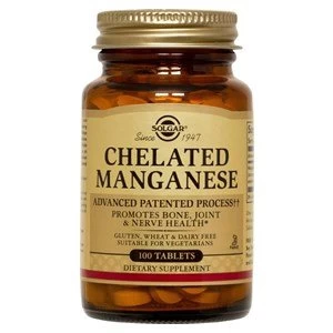 Image of Solgar Chelated Manganese Tablets 100 tablets