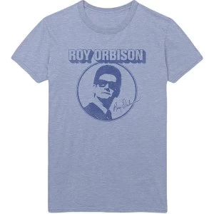 Roy Orbison - Photo Circle Mens XX-Large T-Shirt - Blue