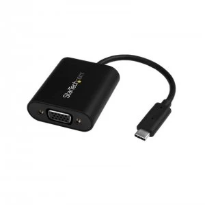 image of StarTech USB C To VGA Presentation Mode Adapter Black