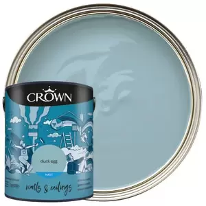 image of Crown Matt Emulsion Paint - Duck Egg - 5L