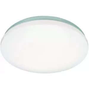 Image of IP44 Bathroom Round LED Bulkhead Ceiling Light 16W Warm White Lamp Gloss White