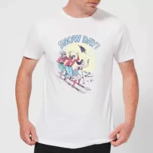 Image of DC Snow Day! Mens Christmas T-Shirt - White - XXL