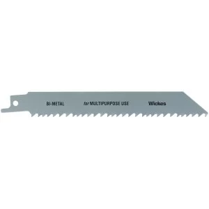 image of Wickes Multi Purpose Reciprocating Saw Blades 150mm Pack 3