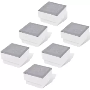 Image of LED Inground Lights 6 pcs 100x100x68mm vidaXL - White