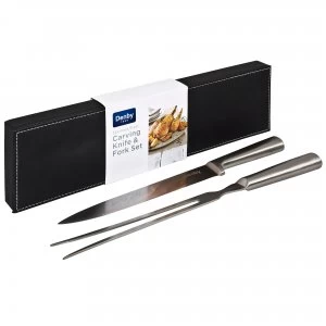 Image of Denby Carving Set In Faux Leather Box