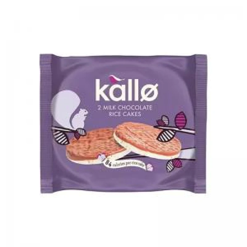Image of Kallo Kallo Belgian Milk Chocolate Rice Cake Thins Two Pack (Pack 30) - 0401230 0401230