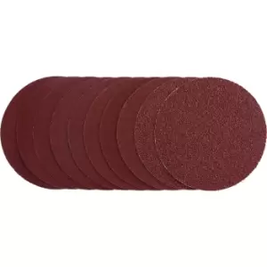 image of Draper Unpunched Hook and Loop Sanding Discs 125mm 125mm Assorted Pack of 10