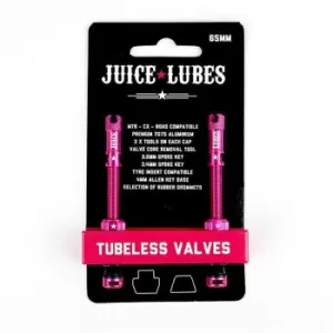 image of Juice Lubes Tubeless Valves, 65mm, Pink - Pink