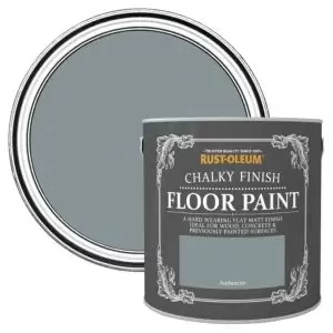 image of Rust-Oleum Anthracite Flat Matt Floor Paint 2.5L