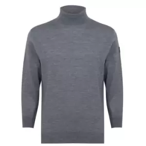 image of Paul And Shark Merino Turtleneck Sweater - Grey