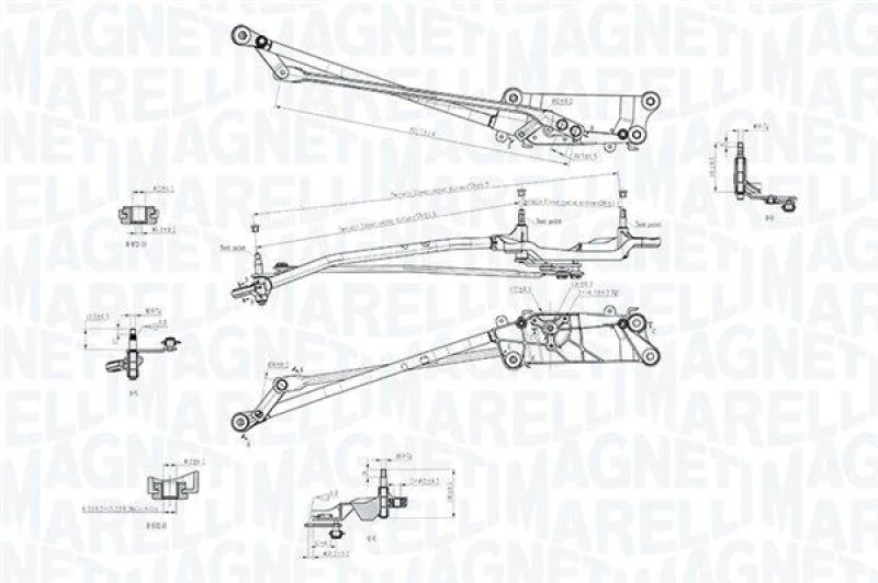 Image of MAGNETI MARELLI Wiper Linkage MAGNETI MARELLI 085570758010