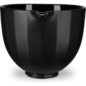 Image of KitchenAid 5KSM2CB5PBS 4.7 Litre Ceramic Mixing Bowl, Black Shell