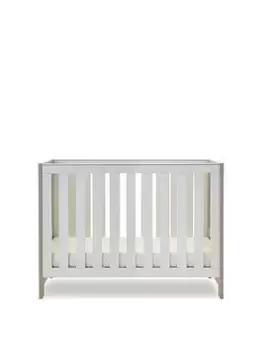 image of Obaby Nika Mini Cot Bed, Grey/White