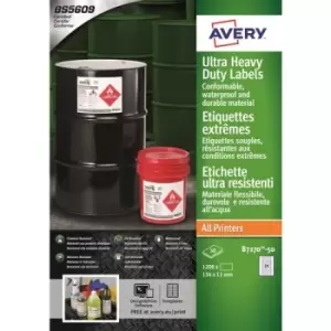 Avery Ultra Resistant Labels 11 x 134mm Permanent 24 Labels Per Sheet 1200 Labels Per Pack B7170-50