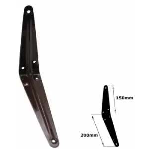 Image of Moderix - Shelf Brackets Brown London Pattern Metal For Shelving Constructions - Size 150x200mm - Pack of 10