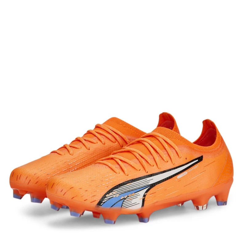 Image of Puma Ultra.1 Firm Ground Football Boots Womens - Orange Orange 3