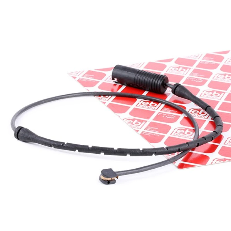 Image of FEBI BILSTEIN 06860 Brake Pad Wear Sensor Front Axle Right Warning Contact,brake pad wear (407)