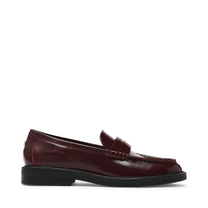Image of Steve Madden Adison Leather Loafers burgundy Women 39 (5.5 to 6);40 (6.5)