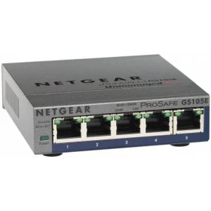 image of Netgear ProSafe Plus 5 Port Gigabit Ethernet Switch UK Plug