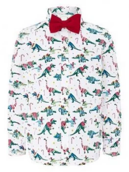 Monsoon Boys Christmas Shirt - Ivory