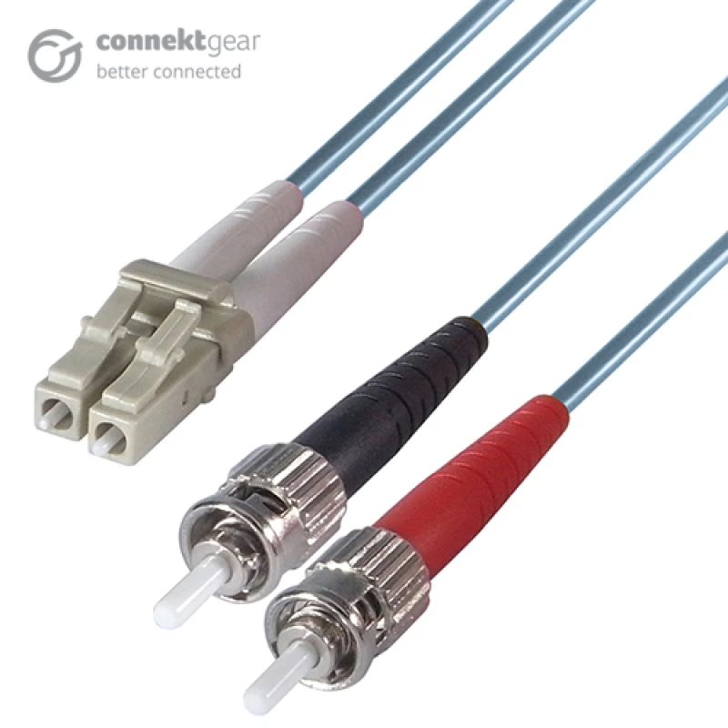 Image of connektgear 3m Duplex Fibre Optic Multi-Mode Cable OM3 50/125 Micron L