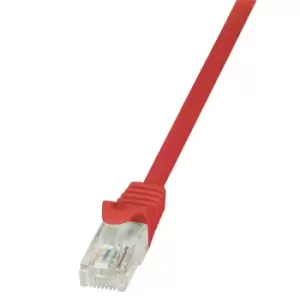 image of LogiLink 0.25m Cat.5e U/UTP networking cable Red Cat5e U/UTP (UTP)