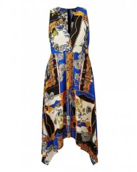 Image of AX Paris Hanky Hem Scarf Print Dress