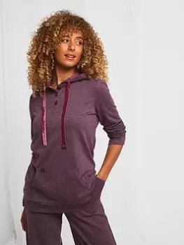 Image of Joe Browns Cosy Printed Hoody -Purple, Purple, Size 12, Women