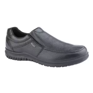 Image of IMAC Mens Grain Leather Shoes (9.5 UK) (Black)