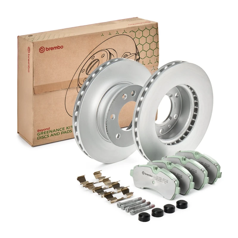 Image of BREMBO Brake discs and pads set BREMBO KT 10 025