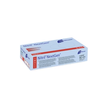 Image of Nitrile NextGen Examination glove in pure Nitrile blue powderfree Small (6-65), x100