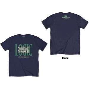 Image of Logic - Wavy Unisex Large T-Shirt - Blue