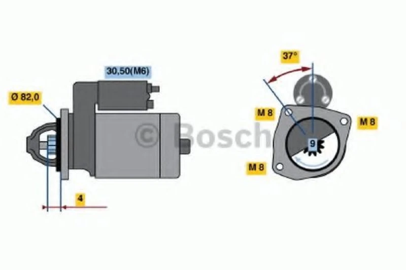 Image of Starter motor Bosch 0 986 021 640