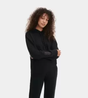 Image of Ugg Tatiana Brushed Fleece Hoodie In Black - Size L