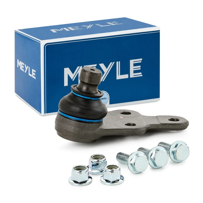 Image of MEYLE 716 010 0021 Ball joint Original Quality, Front Axle Right, with fastening/mounting material Support-/Steering Link (2462)