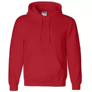 Image of Gildan Heavyweight DryBlend Adult Unisex Hooded Sweatshirt Top / Hoodie (13 Colours) (L) (Red)