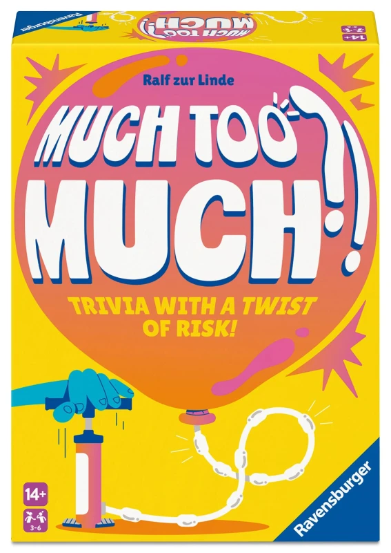 Image of Ravensburger Much Too Much - Fun Family Trivia Game of Crazy Facts - from 2 to 6 Players - Ages 14 and up