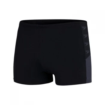 image of Speedo BM Logo Aquashorts Mens - Black/Grey