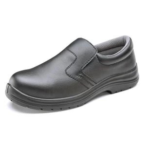 Image of Click Footwear Slip on Shoes Micro Fibre Size 10 Black Ref CF83310 Up