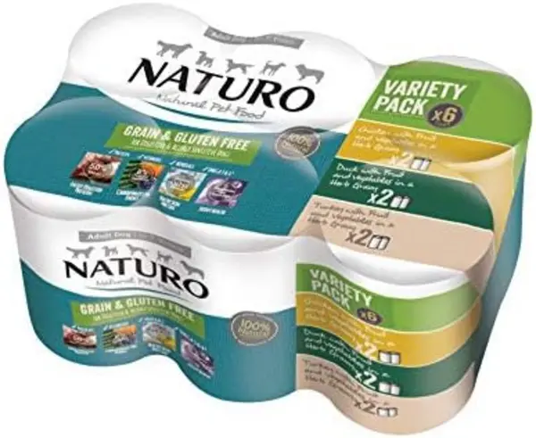 image of Naturo Adult Dog Grain and Gluten Free Variety Pcs Dog Food 390g