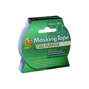 image of Ducktape All Purpose Masking Tape 25mmx25m Pack of 24 232316 SUT31332